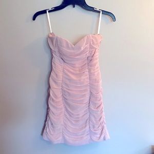 Strapless ruffled dress